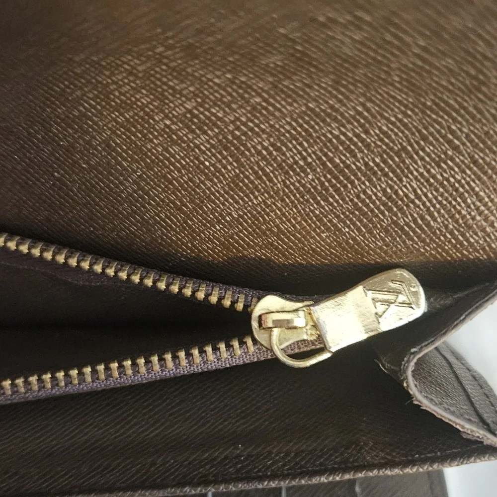 NEW Vintage Louis Vuitton Portefeuille Brazza Damier Ebene Wallet With Dustbag